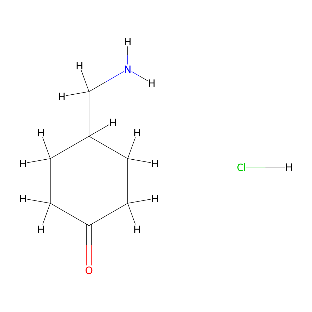 4-(Aminomethyl)cyclohexanone hydrochloride molecular structure, CAS 1205750-10-2