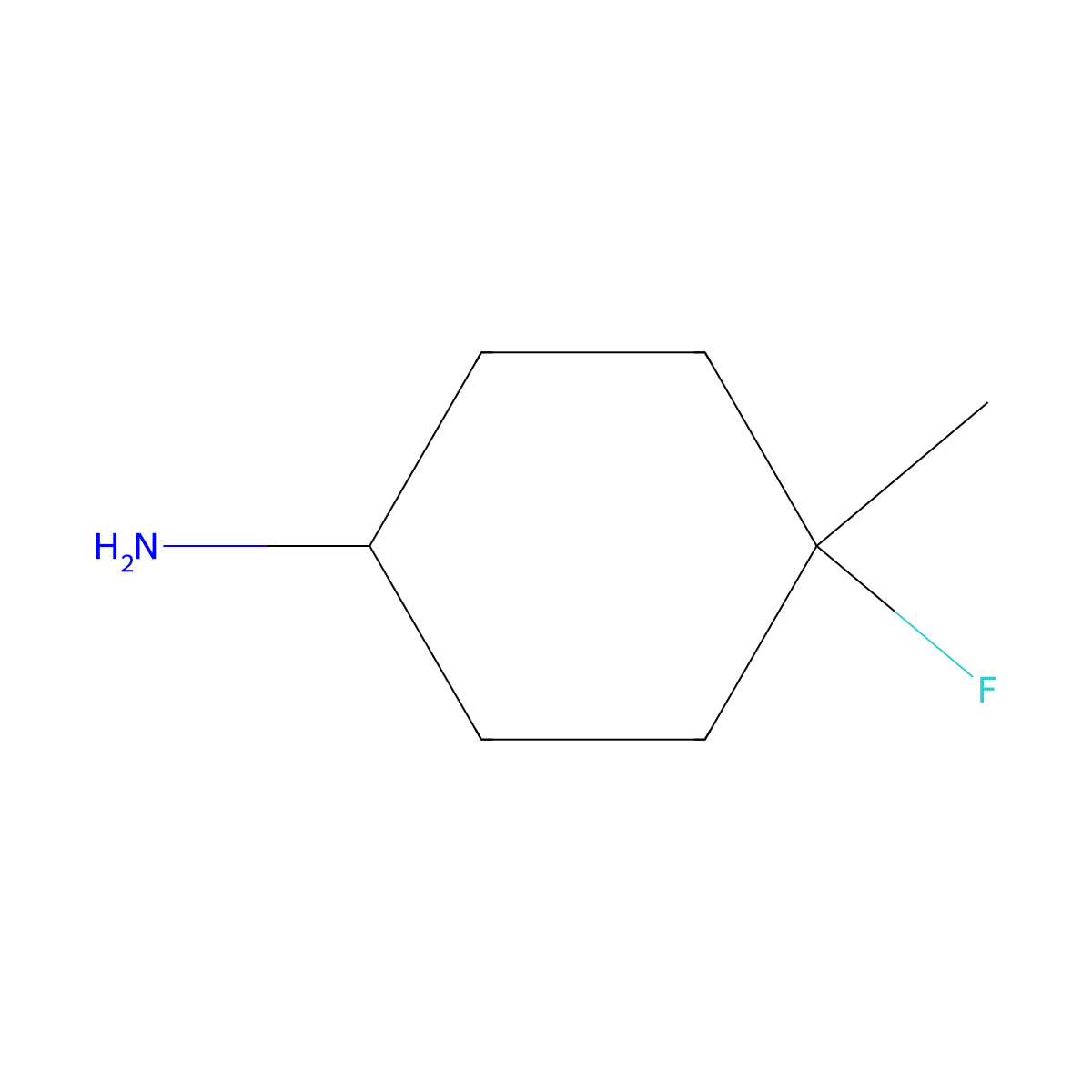 4-Fluoro-4-methylcyclohexan-1-amine molecular structure, CAS 1205750-22-6
