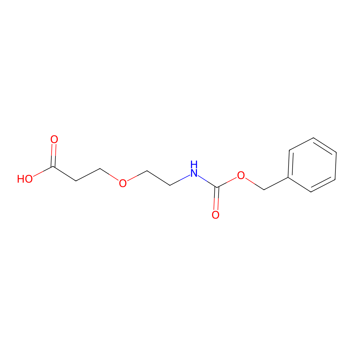 Cbz-NH-peg1-CH2CH2cooh molecular structure, CAS 1205751-19-4