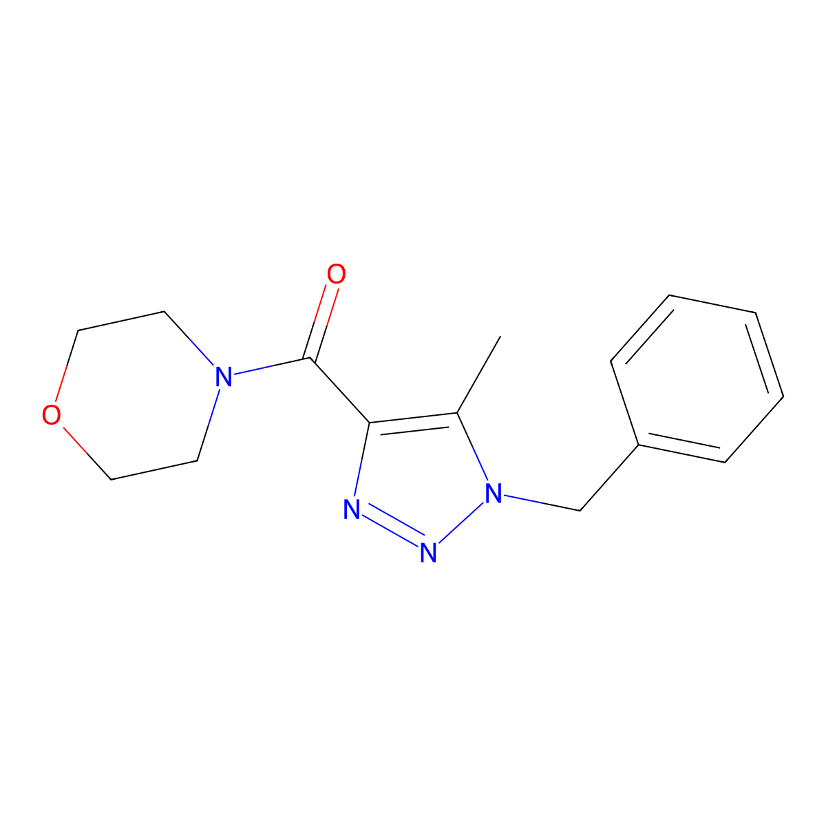 (1-benzyl-5-methyl-1H-1,2,3-triazol-4-yl)(morpholin-4-yl)methanone molecular structure, CAS 1205785-82-5