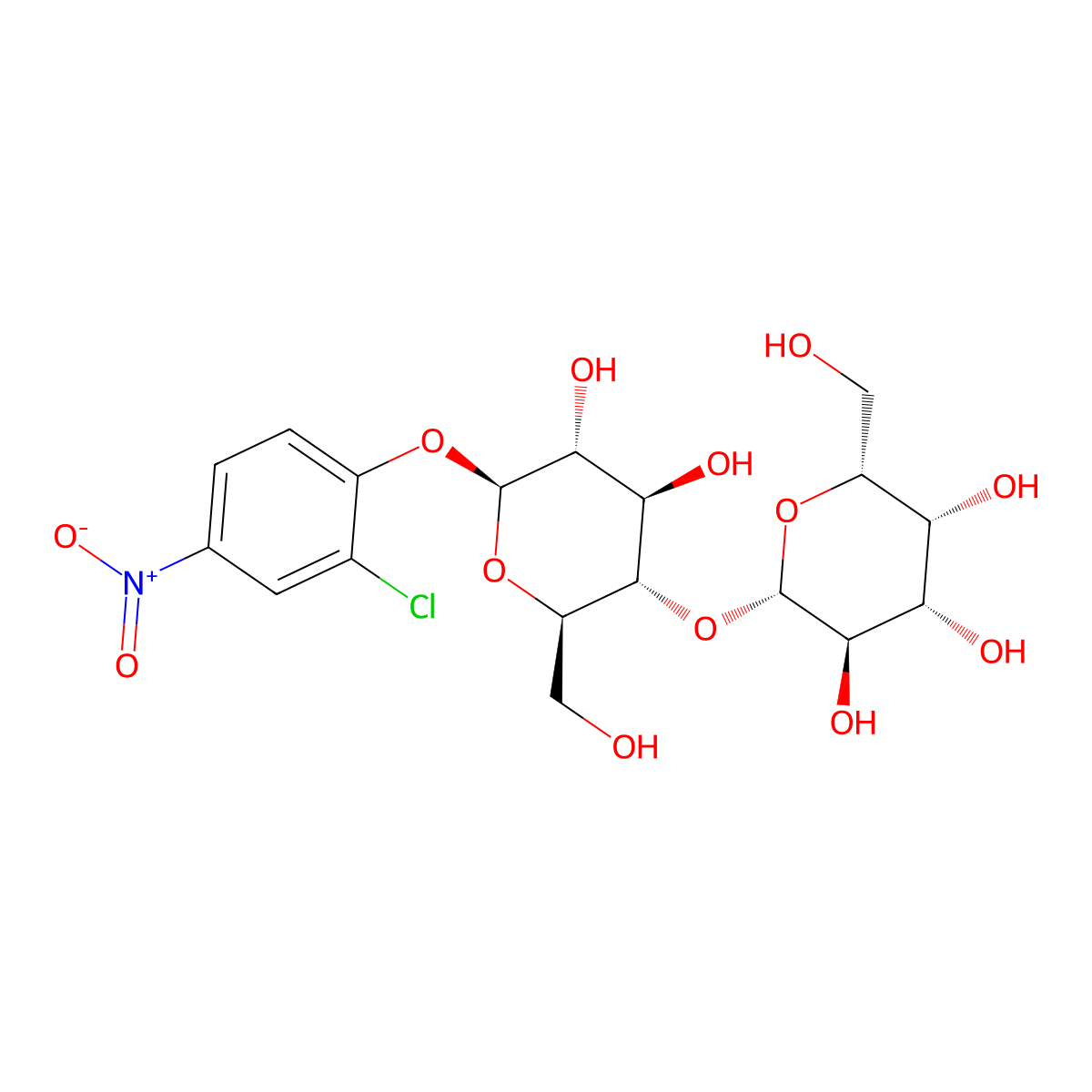 2-Chloro-4-nitrophenyl-beta-D-lactoside molecular structure, CAS 120583-41-7