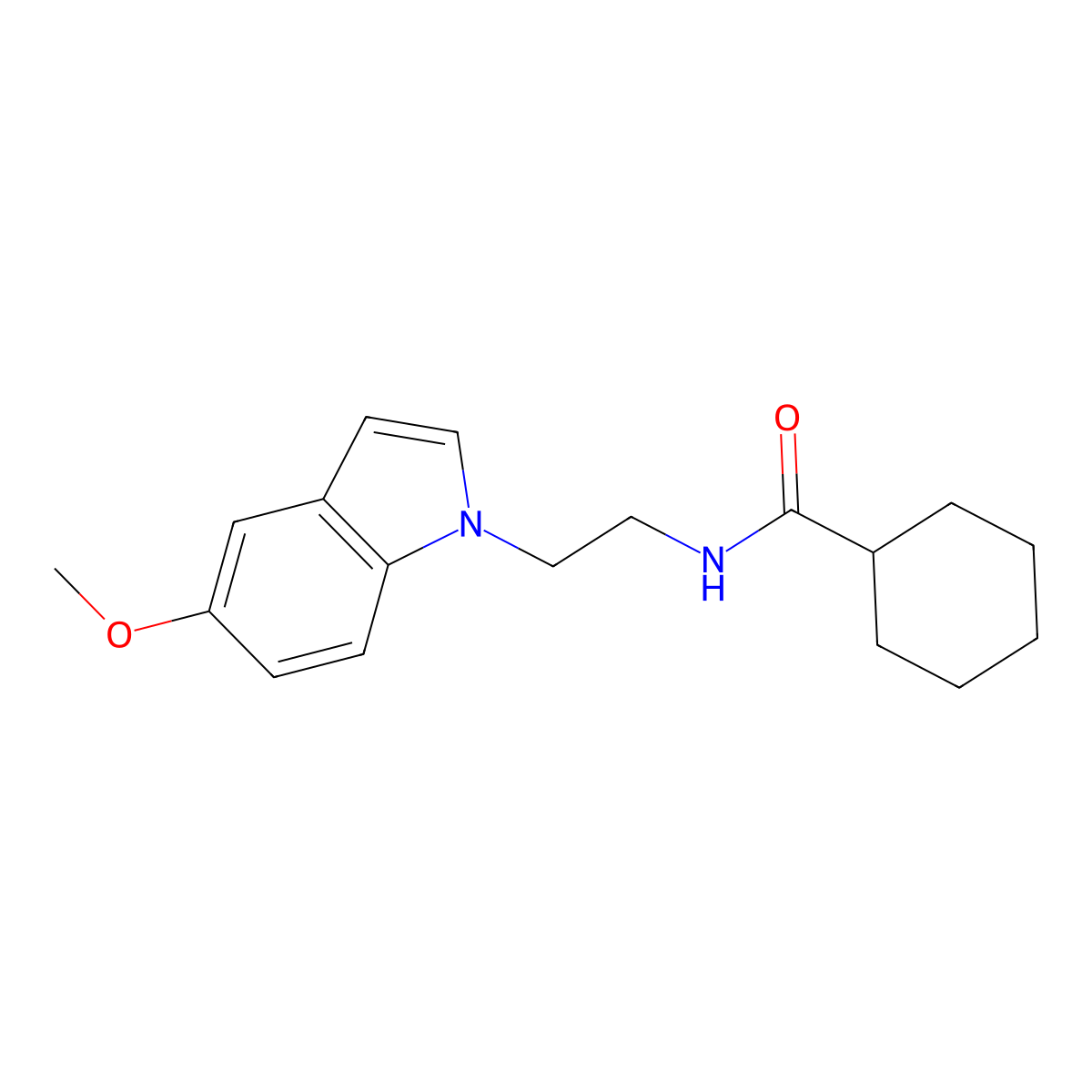 N-[2-(5-methoxy-1H-indol-1-yl)ethyl]cyclohexanecarboxamide molecular structure, CAS 1205861-18-2