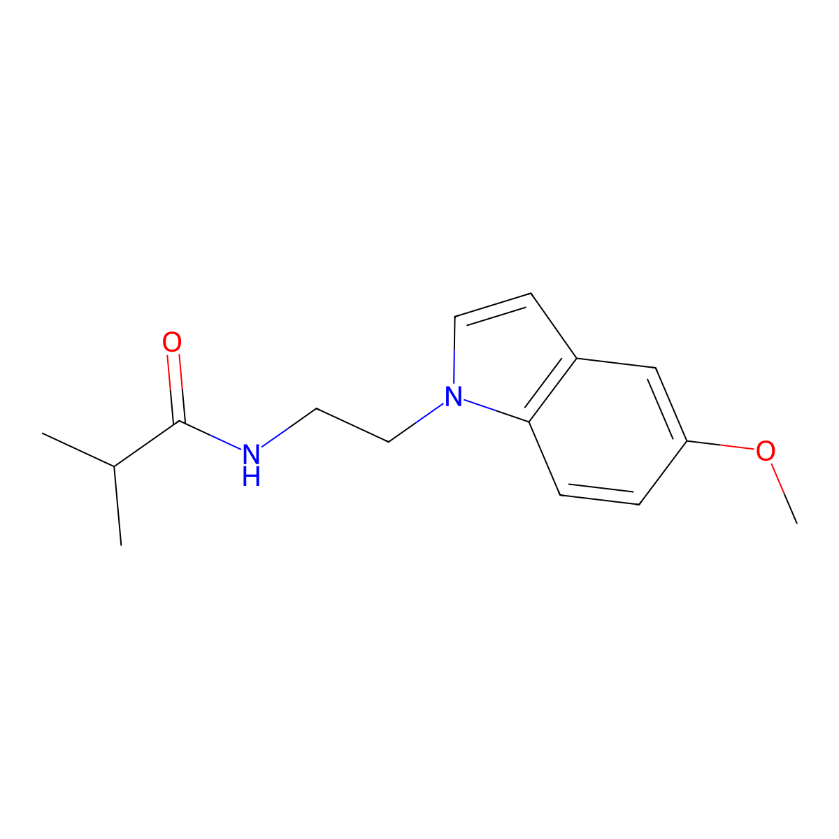 N-[2-(5-methoxy-1H-indol-1-yl)ethyl]-2-methylpropanamide molecular structure, CAS 1205861-52-4