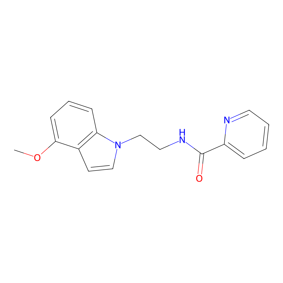 N-[2-(4-methoxy-1H-indol-1-yl)ethyl]-2-pyridinecarboxamide molecular structure, CAS 1205861-74-0