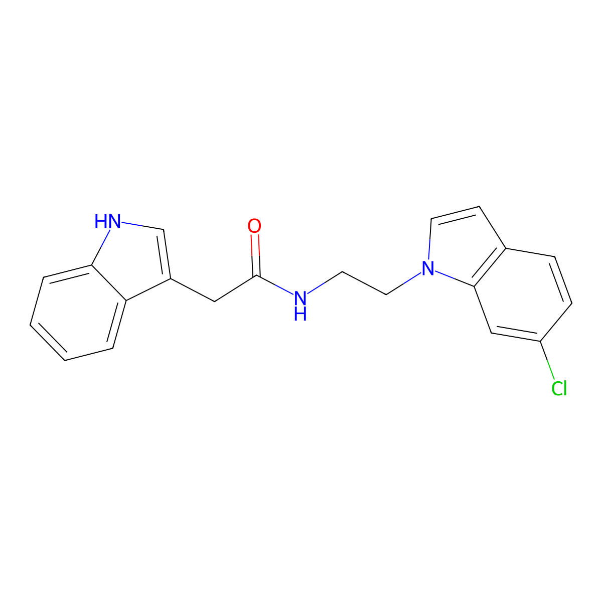 N-[2-(6-chloro-1H-indol-1-yl)ethyl]-2-(1H-indol-3-yl)acetamide molecular structure, CAS 1205863-96-2