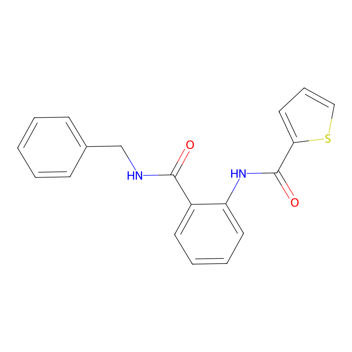 N-[2-(benzylcarbamoyl)phenyl]thiophene-2-carboxamide molecular structure, CAS 120590-76-3
