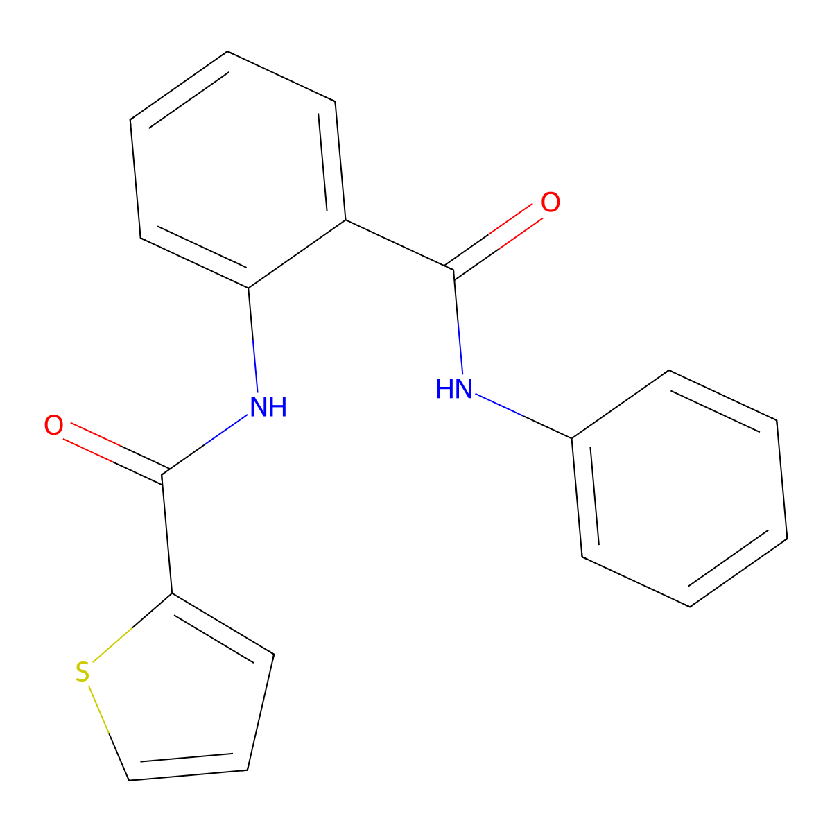 N-[2-(phenylcarbamoyl)phenyl]thiophene-2-carboxamide molecular structure, CAS 120590-77-4