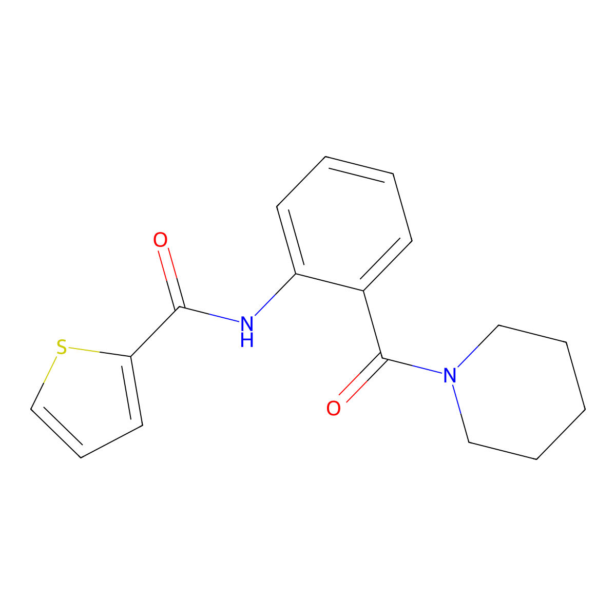 N-[2-(piperidine-1-carbonyl)phenyl]thiophene-2-carboxamide molecular structure, CAS 120590-84-3