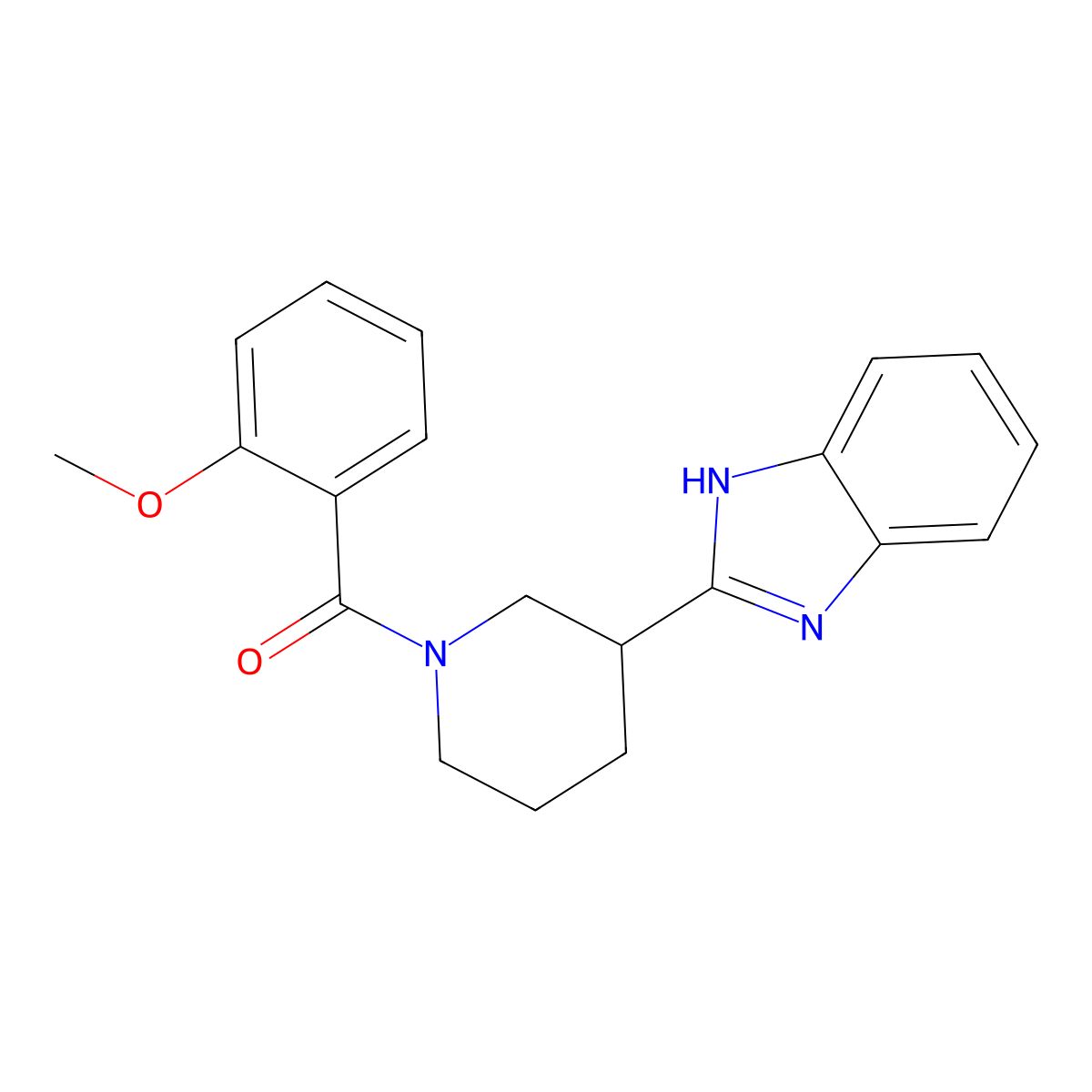2-[1-(2-methoxybenzoyl)piperidin-3-yl]-1H-1,3-benzodiazole molecular structure, CAS 1205931-21-0