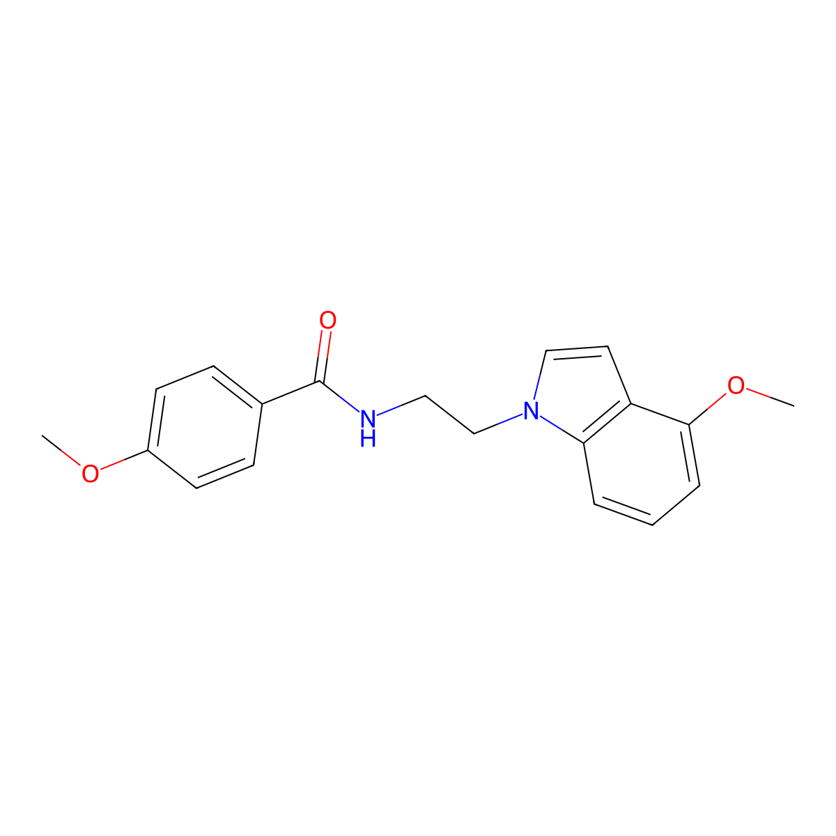 4-methoxy-N-[2-(4-methoxy-1H-indol-1-yl)ethyl]benzamide molecular structure, CAS 1205931-31-2