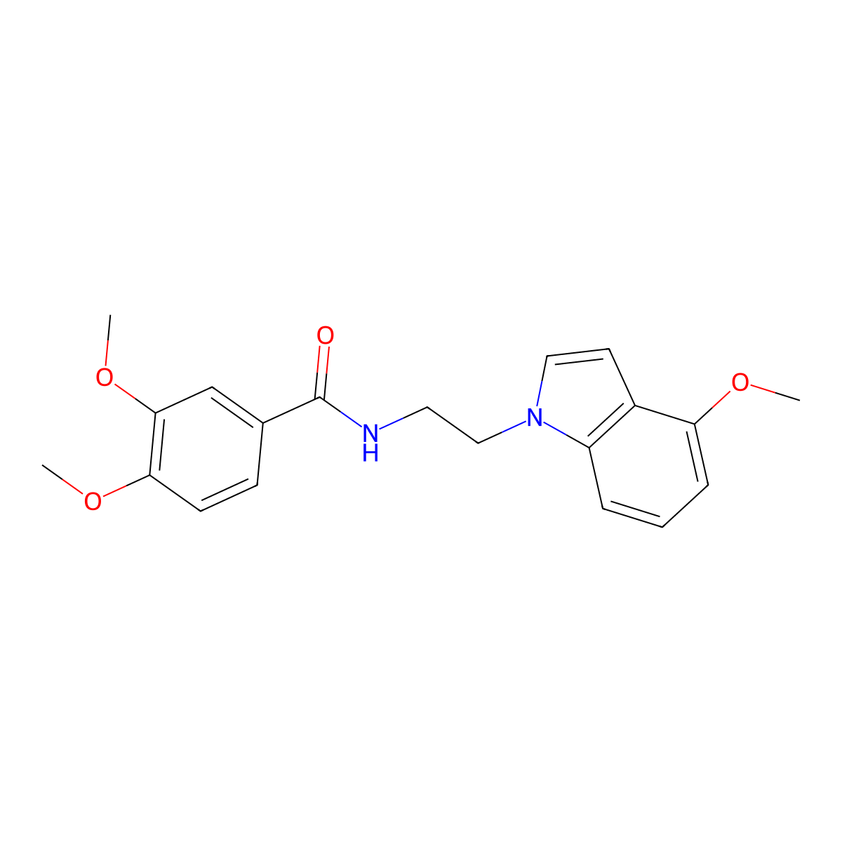 3,4-dimethoxy-N-[2-(4-methoxy-1H-indol-1-yl)ethyl]benzamide molecular structure, CAS 1205931-68-5