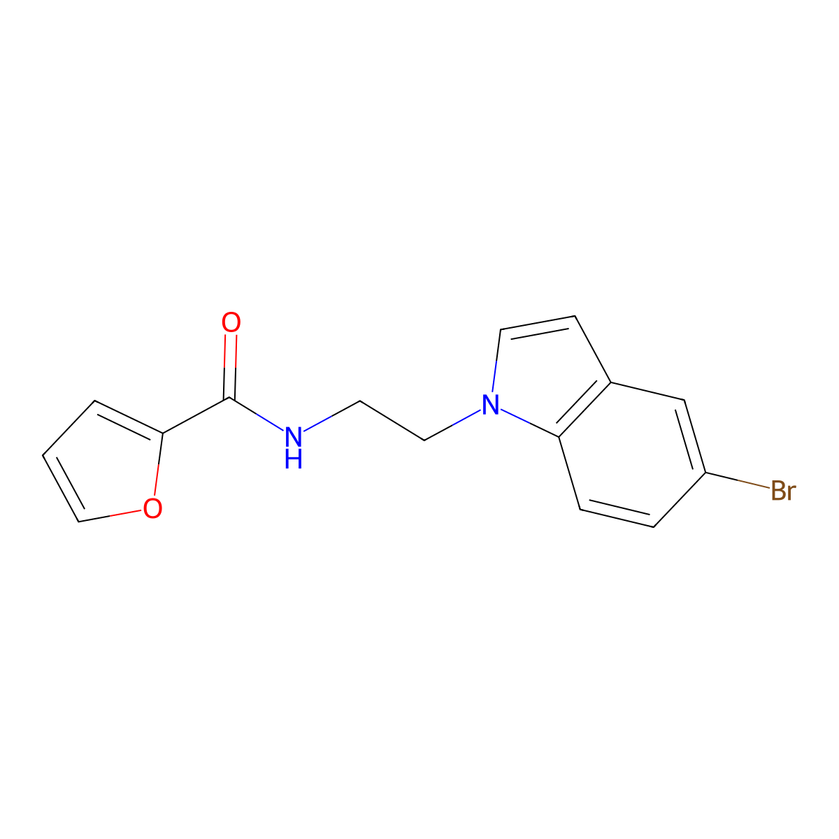 N-[2-(5-bromo-1H-indol-1-yl)ethyl]-2-furamide molecular structure, CAS 1205931-75-4