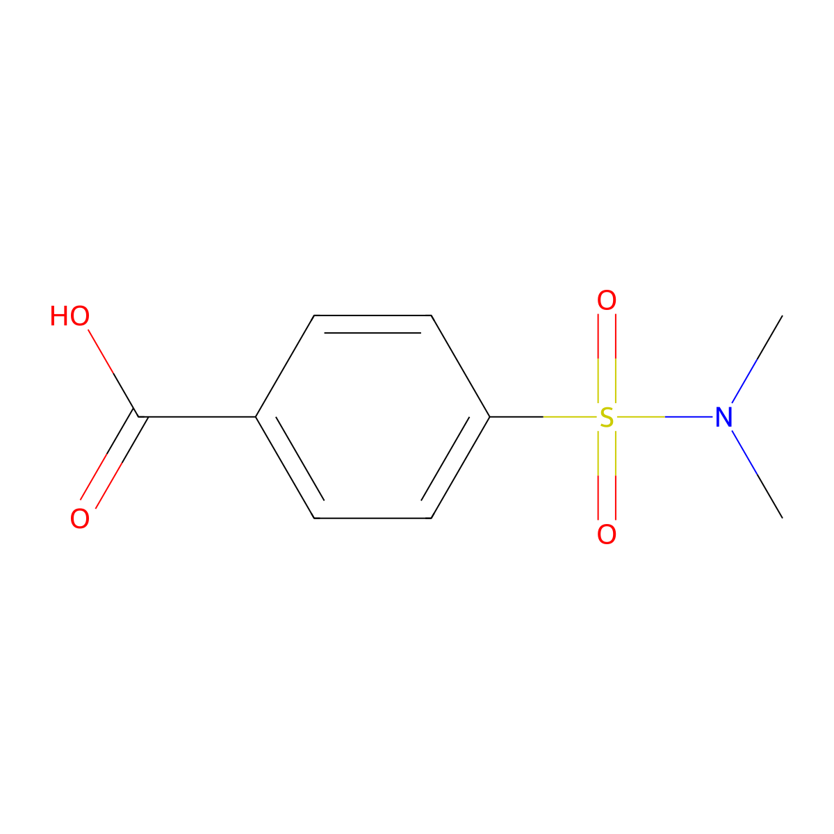 4-(Dimethylsulfamoyl)benzoic acid molecular structure, CAS 1206-37-7