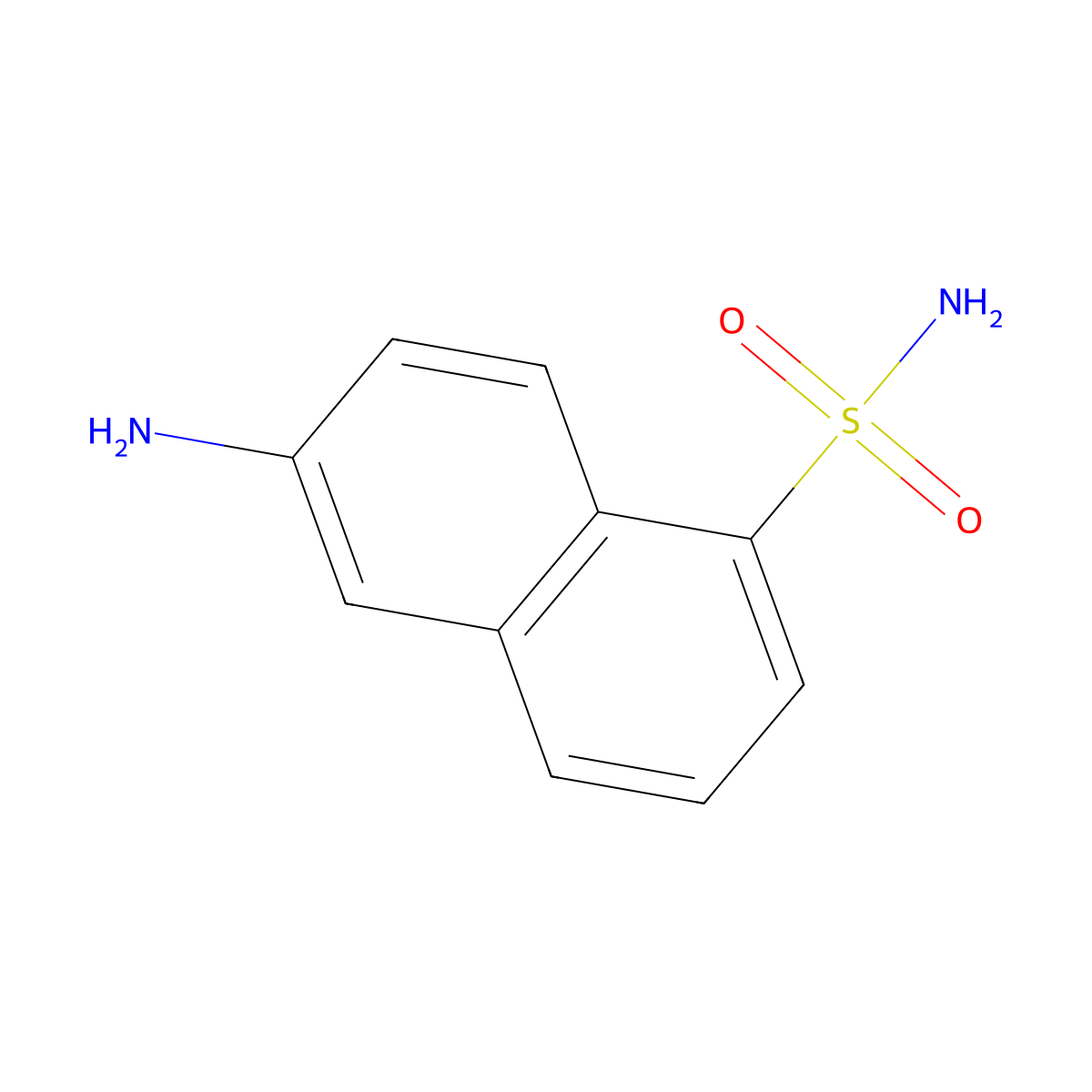 6-Amino-1-naphthalenesulfonamide molecular structure, CAS 1206-43-5