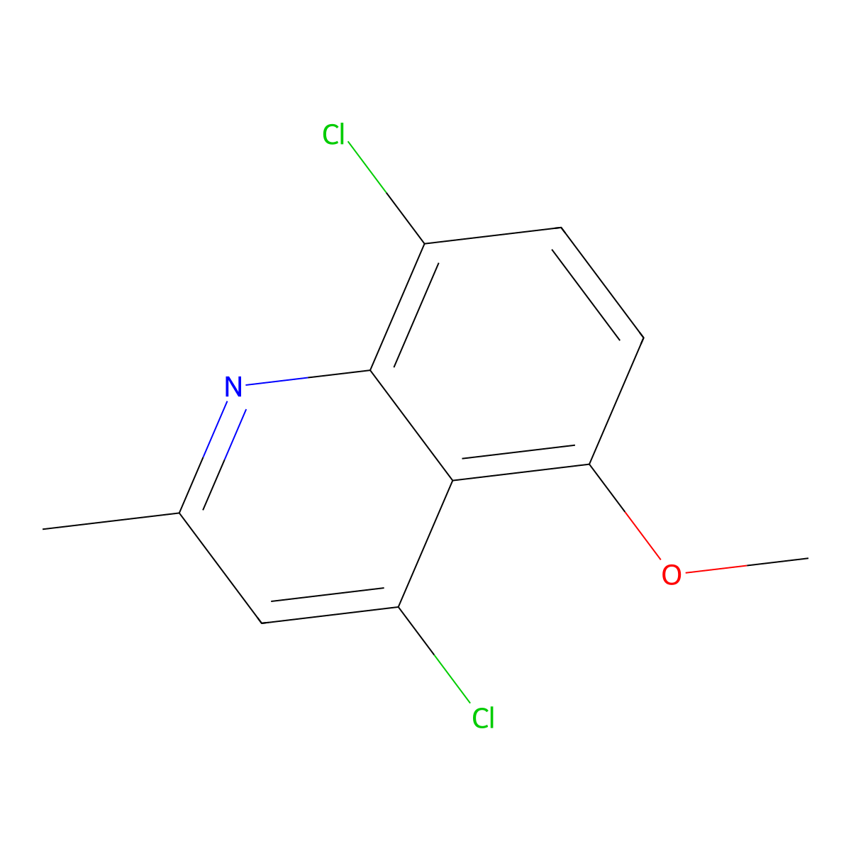 4,8-Dichloro-5-methoxy-2-methylquinoline molecular structure, CAS 1206-61-7