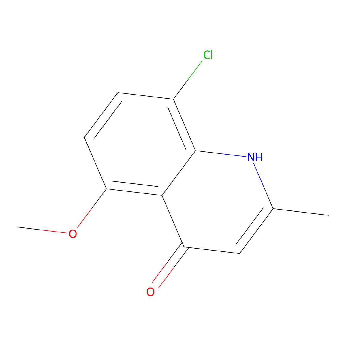 8-Chloro-5-methoxy-2-methylquinolin-4-ol molecular structure, CAS 1206-62-8