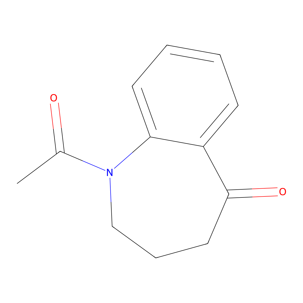 1-Acetyl-3,4-dihydro-1H-benzo[b]azepin-5(2H)-one molecular structure, CAS 1206-74-2