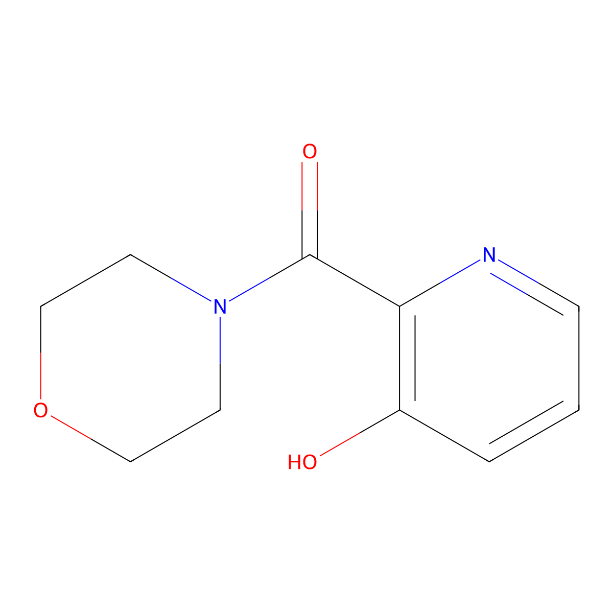 4-((3-Hydroxy-2-pyridyl)carbonyl)morpholine molecular structure, CAS 1206-87-7