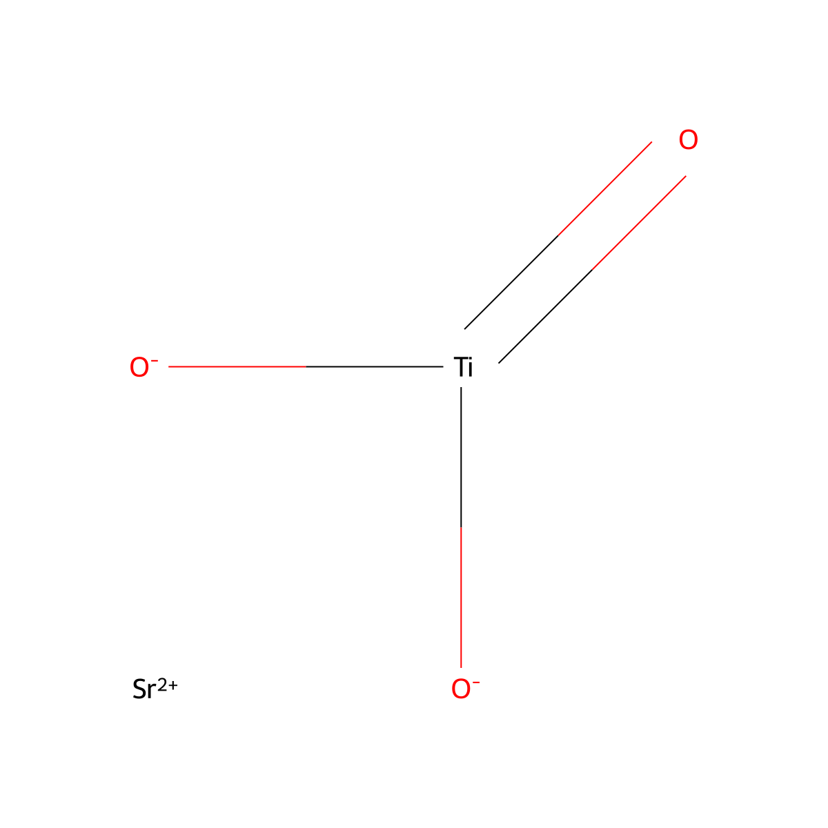 Strontium titanate molecular structure, CAS 12060-59-2