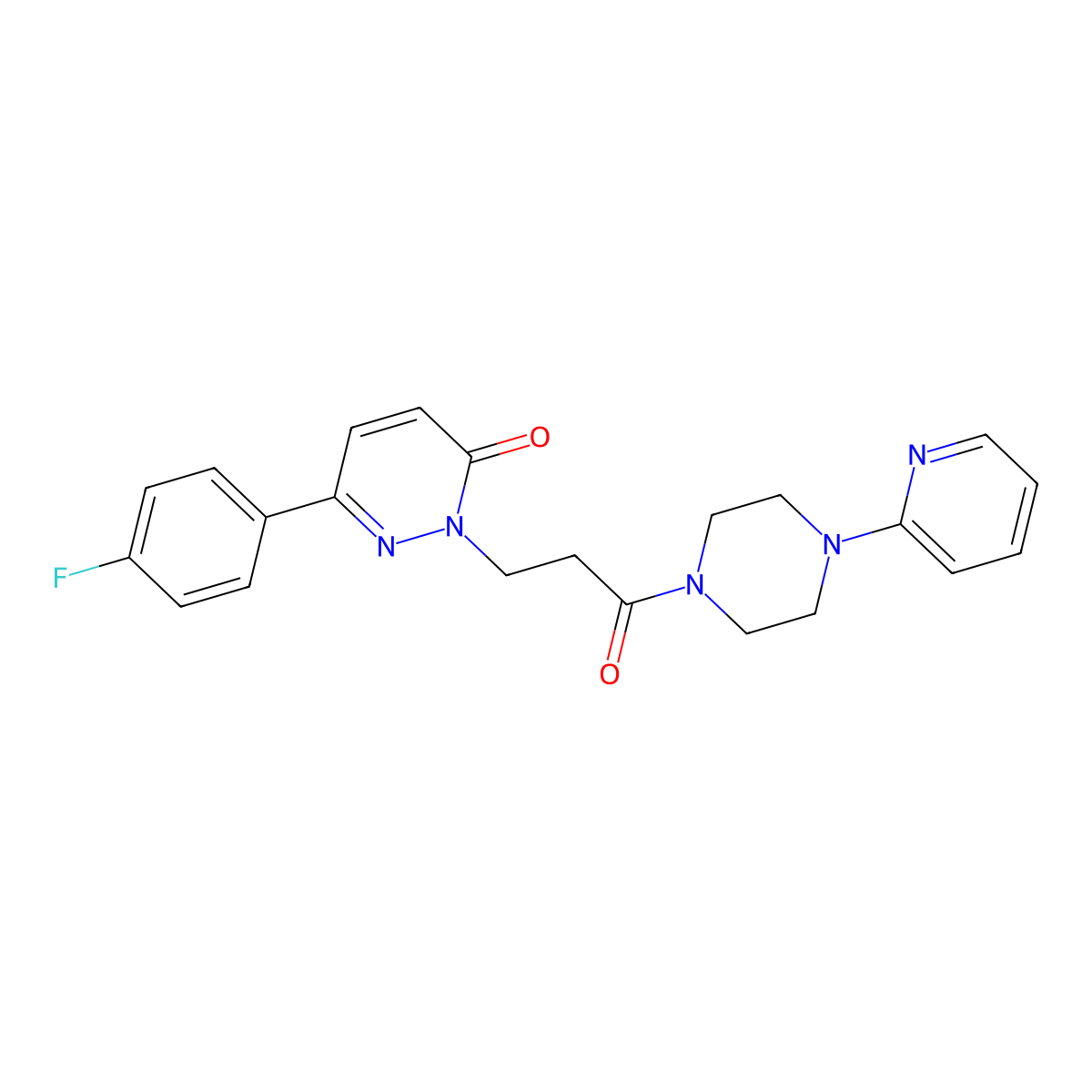 6-(4-fluorophenyl)-2-(3-oxo-3-(4-(pyridin-2-yl)piperazin-1-yl)propyl)pyridazin-3(2H)-one molecular structure, CAS 1206011-97-3