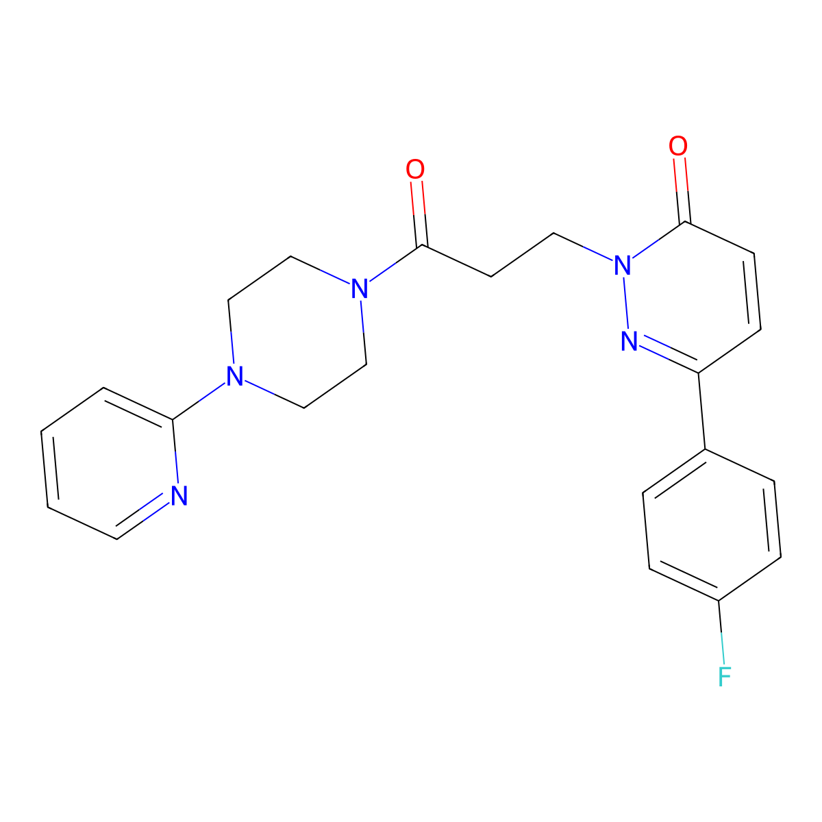 6-(4-fluorophenyl)-2-(3-oxo-3-(4-(pyridin-2-yl)piperazin-1-yl)propyl)pyridazin-3(2H)-one molecular structure, CAS 1206011-97-3