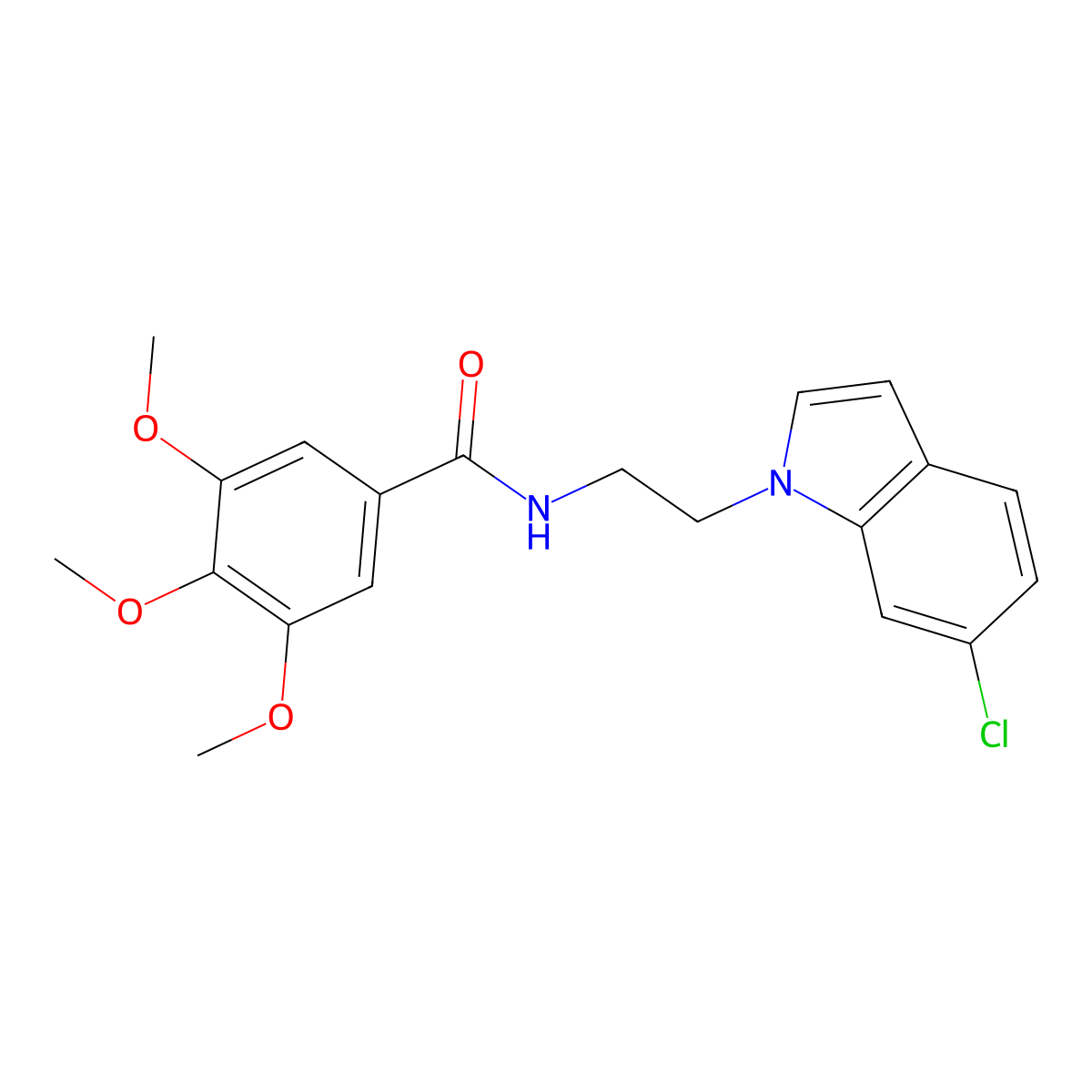 N-[2-(6-chloro-1H-indol-1-yl)ethyl]-3,4,5-trimethoxybenzamide molecular structure, CAS 1206044-86-1