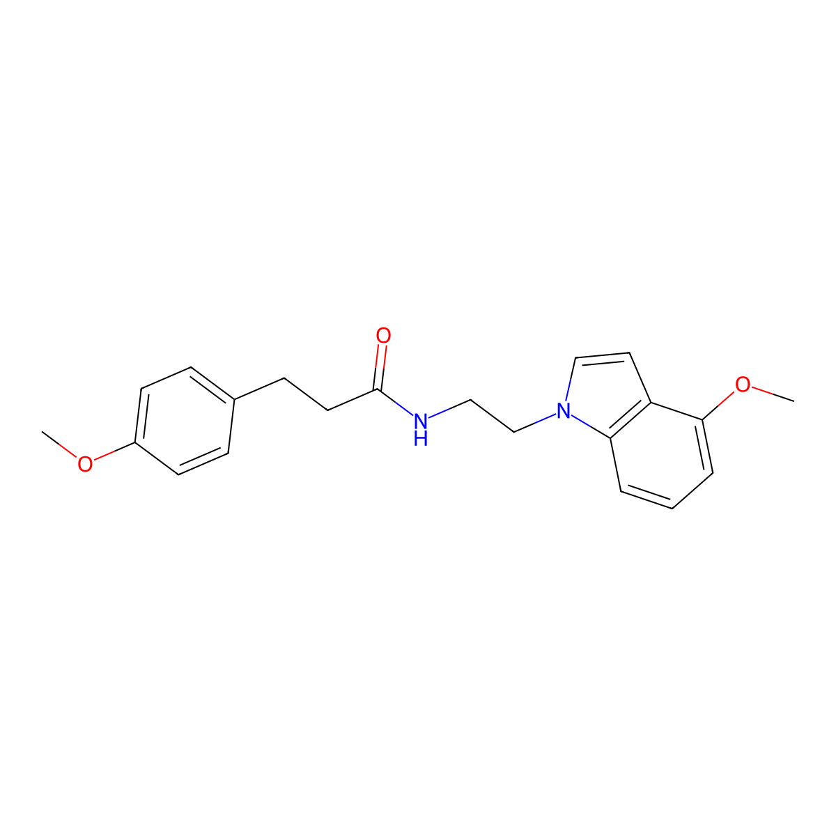 N-[2-(4-methoxy-1H-indol-1-yl)ethyl]-3-(4-methoxyphenyl)propanamide molecular structure, CAS 1206045-29-5