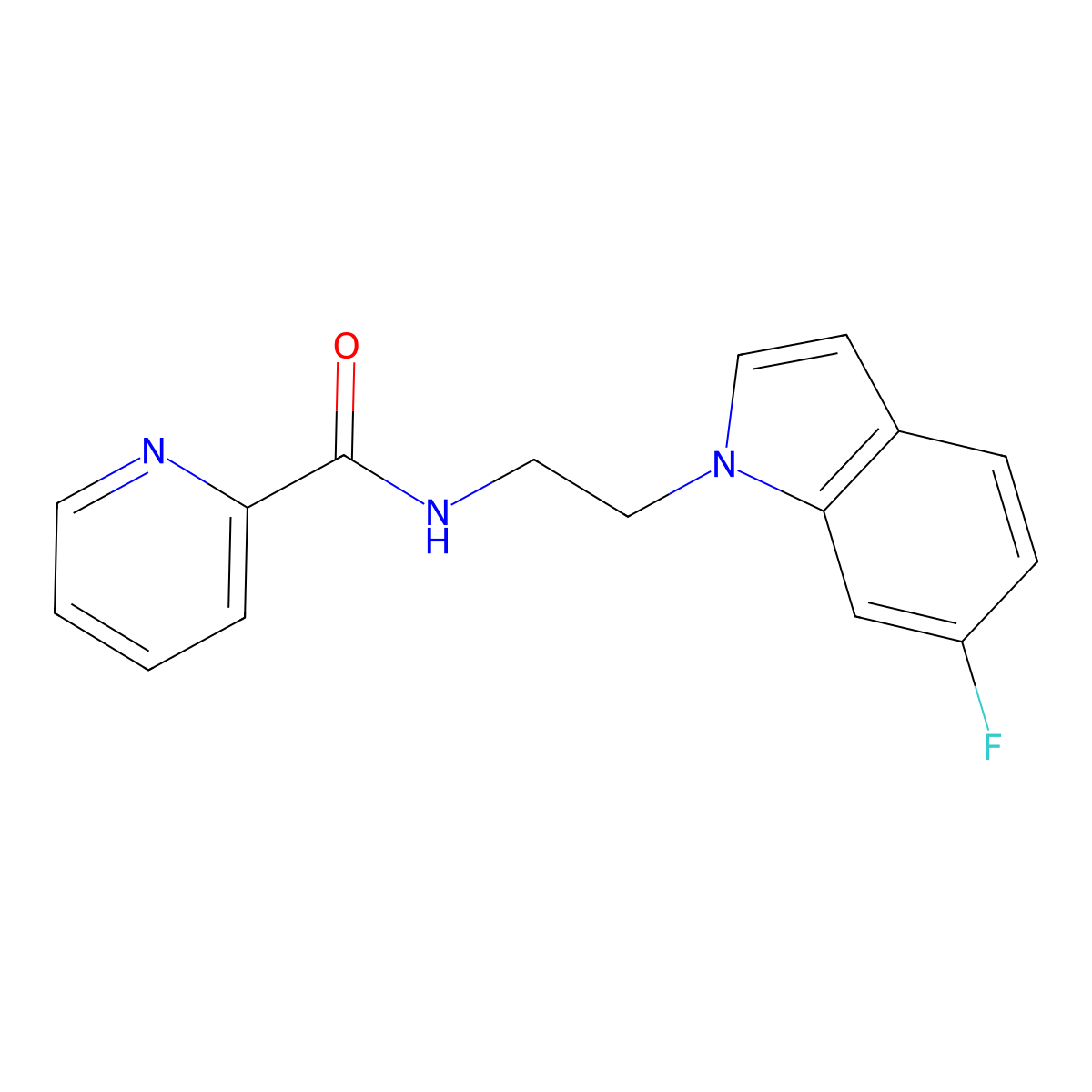 N-[2-(6-fluoro-1H-indol-1-yl)ethyl]-2-pyridinecarboxamide molecular structure, CAS 1206051-78-6