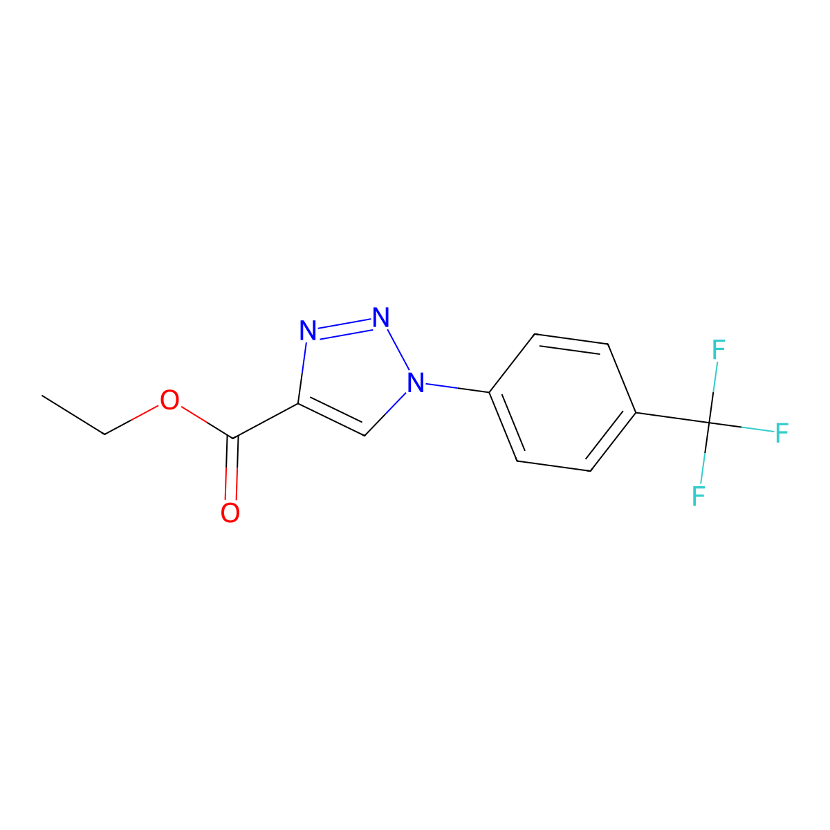 ethyl 1-[4-(trifluoromethyl)phenyl]-1H-1,2,3-triazole-4-carboxylate molecular structure, CAS 1206072-96-9