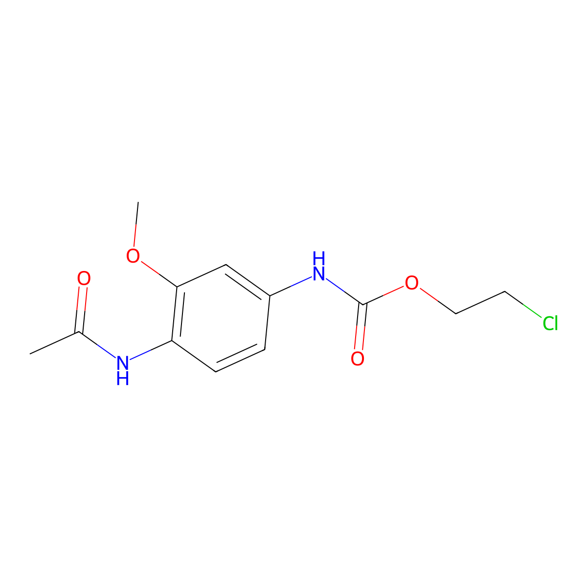 2-Chloroethyl [4-(acetylamino)-3-methoxyphenyl]carbamate molecular structure, CAS 1206077-95-3