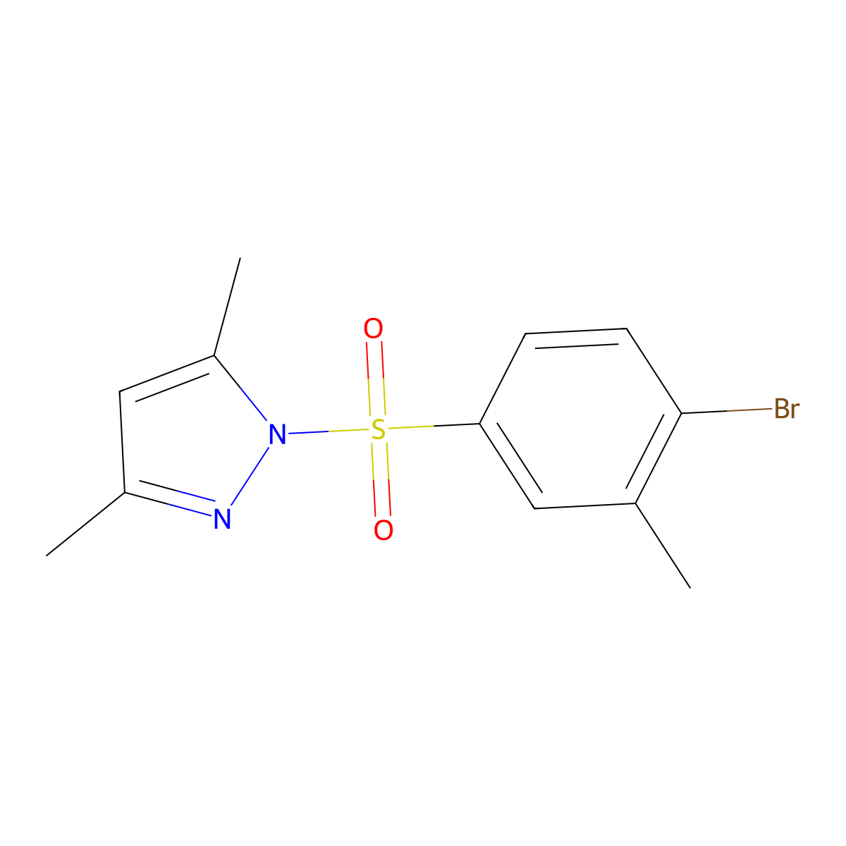 1-[(4-bromo-3-methylphenyl)sulfonyl]-3,5-dimethyl-1H-pyrazole molecular structure, CAS 1206081-84-6
