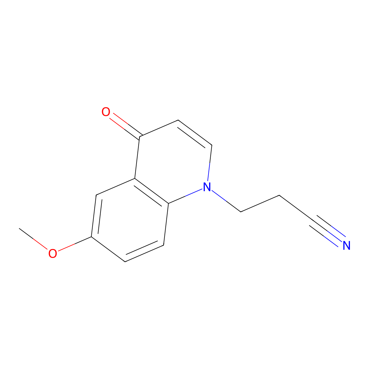 3-(6-methoxy-4-oxoquinolin-1(4H)-yl)propanenitrile molecular structure, CAS 1206081-89-1
