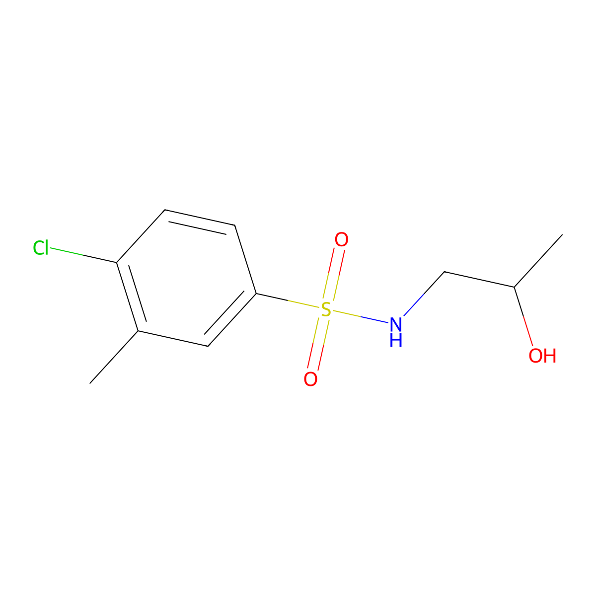 [(4-Chloro-3-methylphenyl)sulfonyl](2-hydroxypropyl)amine molecular structure, CAS 1206082-72-5