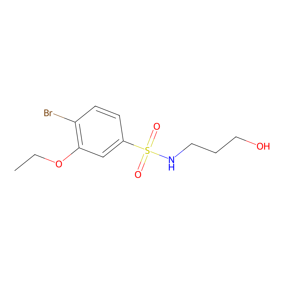 [(4-Bromo-3-ethoxyphenyl)sulfonyl](3-hydroxypropyl)amine molecular structure, CAS 1206086-78-3