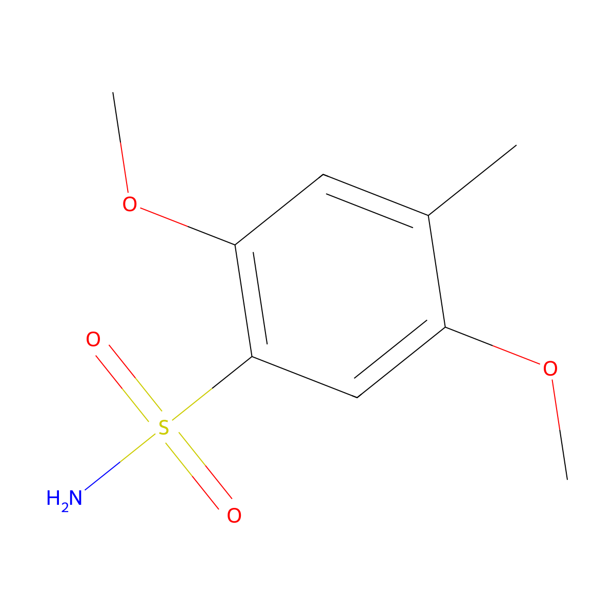 2,5-Dimethoxy-4-methylbenzenesulfonamide molecular structure, CAS 1206087-00-4