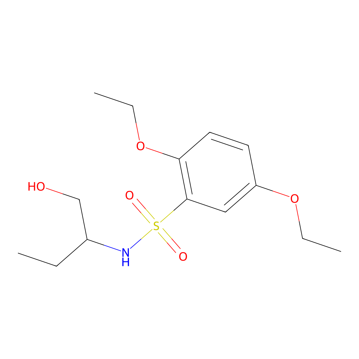 2,5-diethoxy-N-[1-(hydroxymethyl)propyl]benzenesulfonamide molecular structure, CAS 1206087-29-7