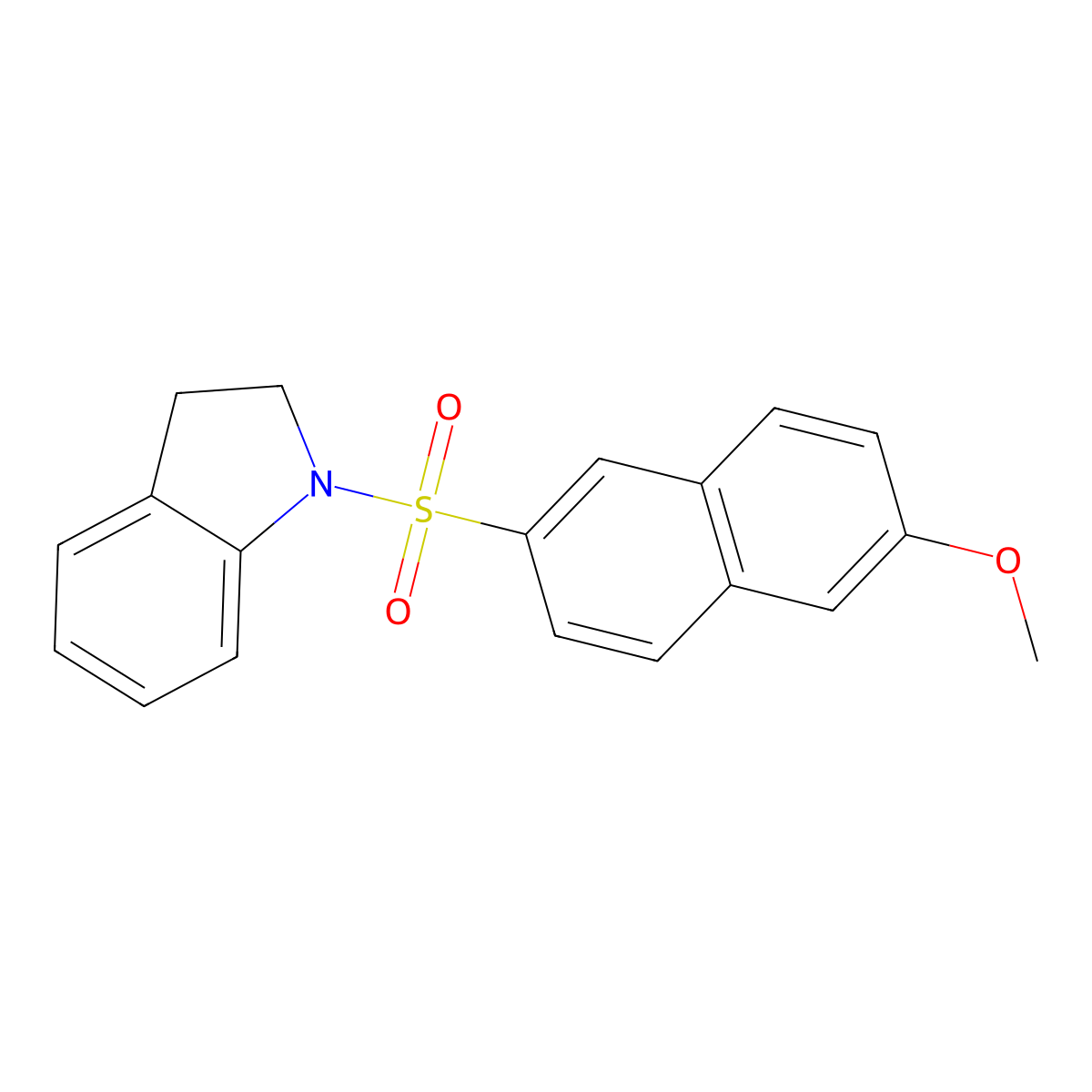 [(6-Methoxy-2-naphthyl)sulfonyl]indoline molecular structure, CAS 1206088-63-2