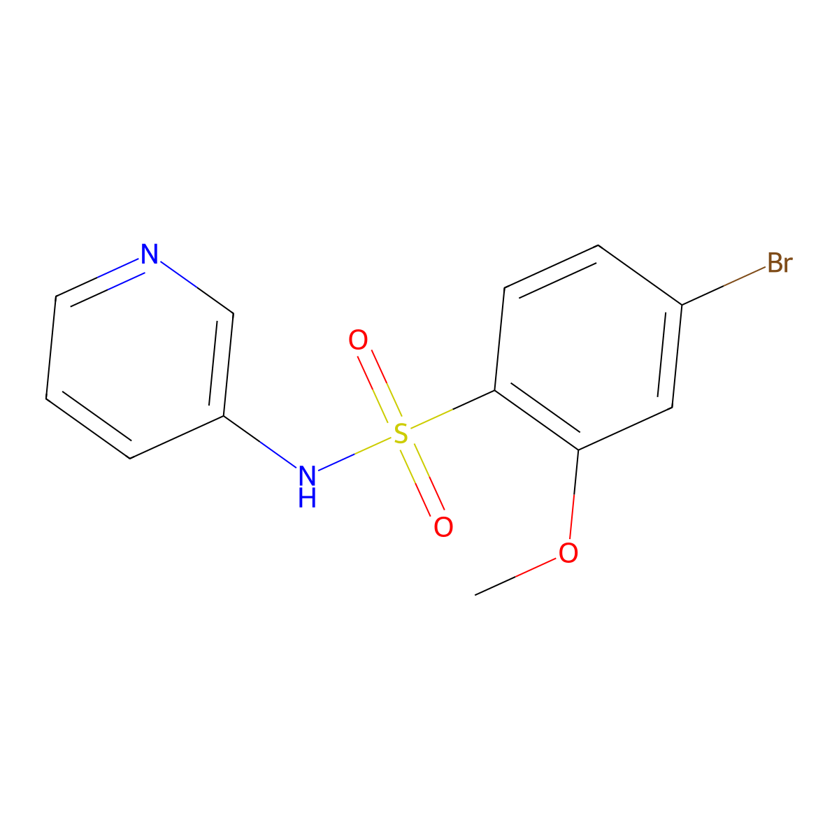 [(4-Bromo-2-methoxyphenyl)sulfonyl]-3-pyridylamine molecular structure, CAS 1206089-77-1