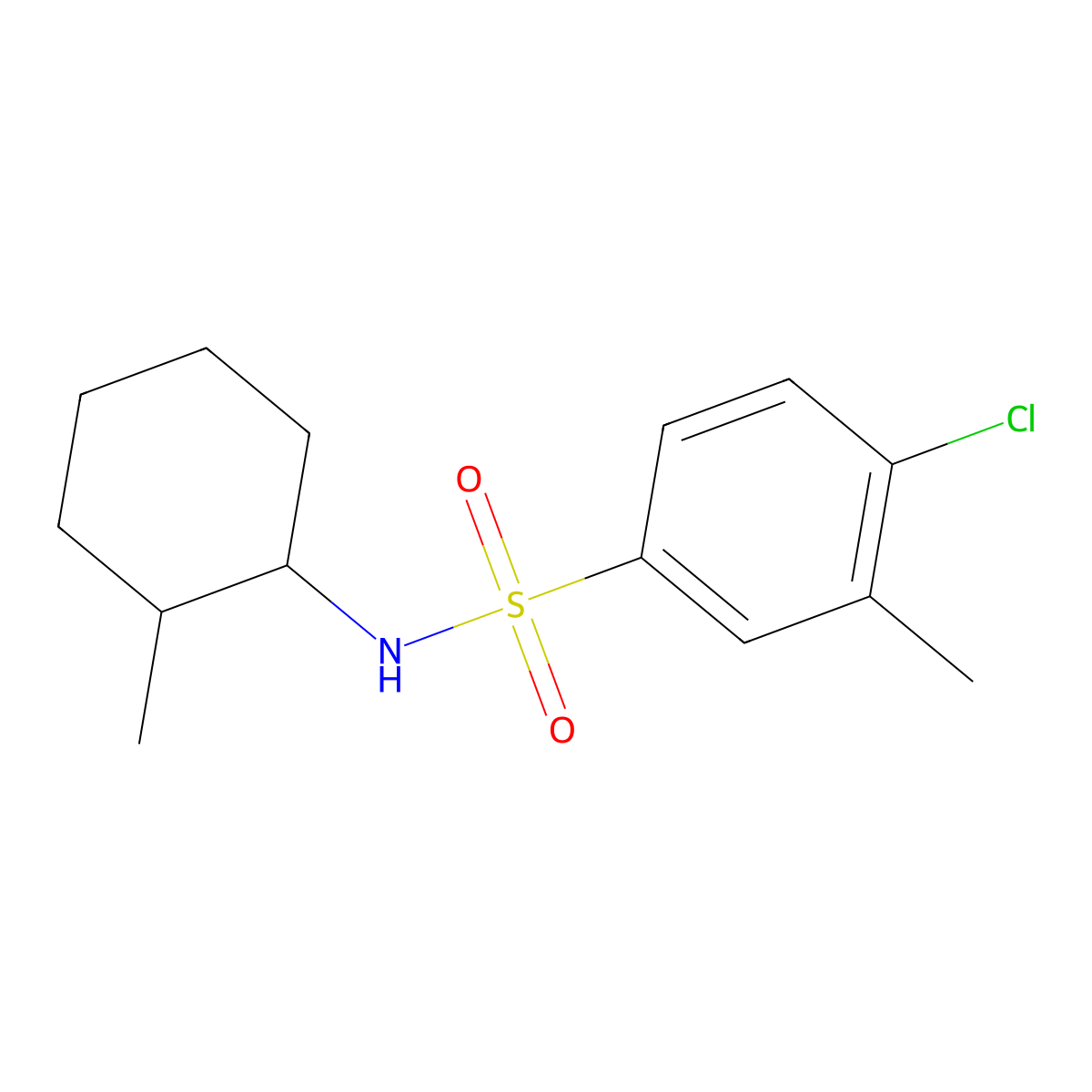 [(4-Chloro-3-methylphenyl)sulfonyl](2-methylcyclohexyl)amine molecular structure, CAS 1206090-16-5