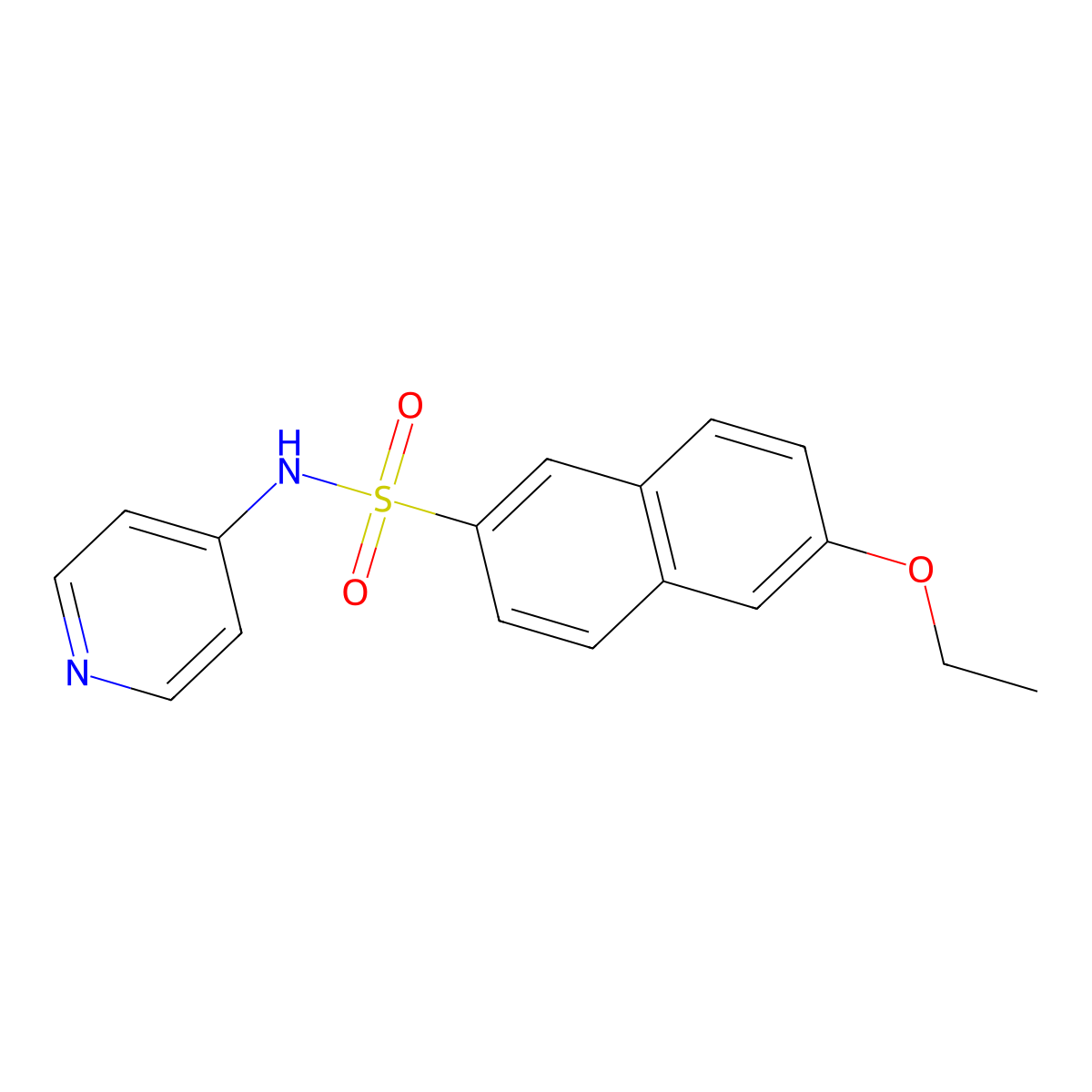 6-ethoxy-N-(4-pyridinyl)-2-naphthalenesulfonamide molecular structure, CAS 1206091-07-7