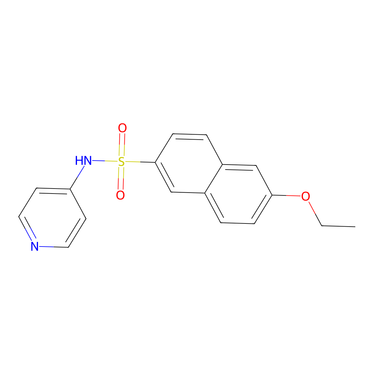 6-ethoxy-N-(4-pyridinyl)-2-naphthalenesulfonamide molecular structure, CAS 1206091-07-7