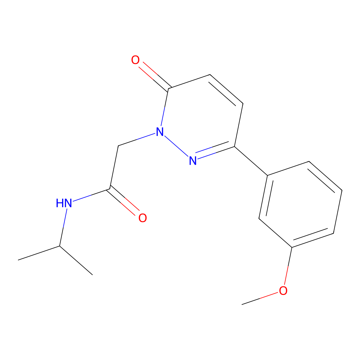 N-isopropyl-2-[3-(3-methoxyphenyl)-6-oxo-1(6H)-pyridazinyl]acetamide molecular structure, CAS 1206091-43-1