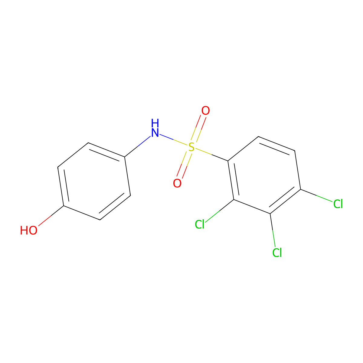 (4-Hydroxyphenyl)[(2,3,4-trichlorophenyl)sulfonyl]amine molecular structure, CAS 1206091-72-6