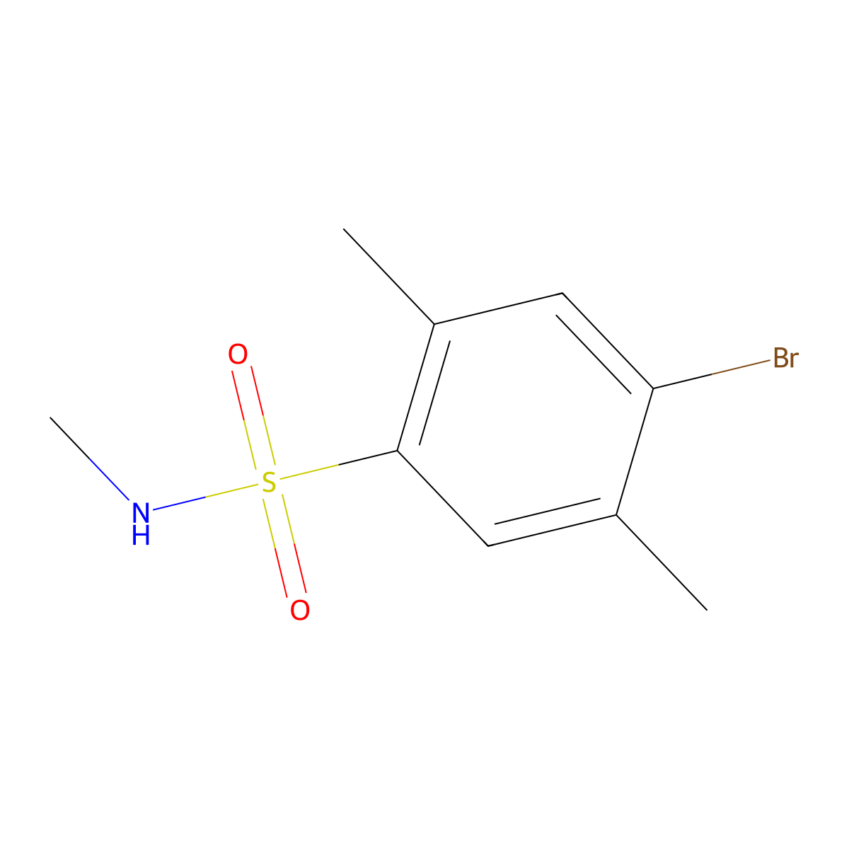 4-bromo-N,2,5-trimethylbenzenesulfonamide molecular structure, CAS 1206091-85-1