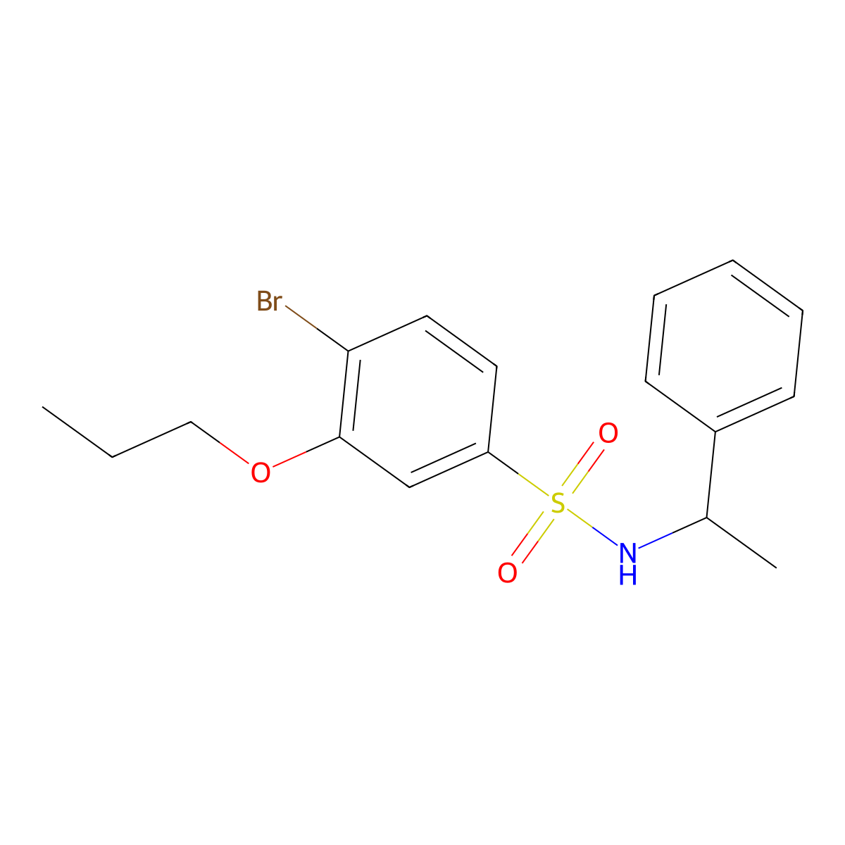 [(4-Bromo-3-propoxyphenyl)sulfonyl](phenylethyl)amine molecular structure, CAS 1206091-96-4