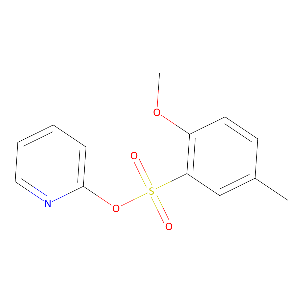 2-Pyridyl 2-methoxy-5-methylbenzenesulfonate molecular structure, CAS 1206092-18-3
