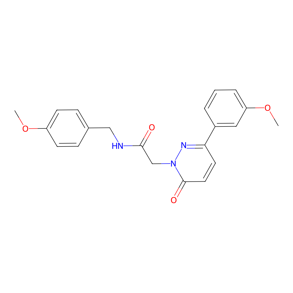 N-(4-methoxybenzyl)-2-(3-(3-methoxyphenyl)-6-oxopyridazin-1(6H)-yl)acetamide molecular structure, CAS 1206092-26-3