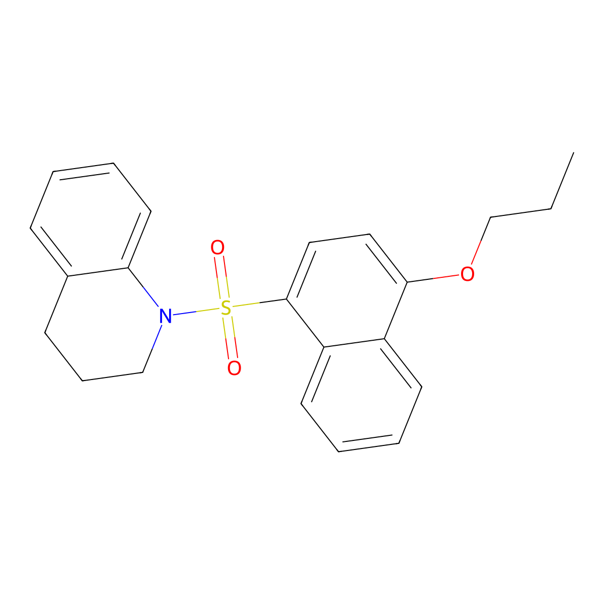 1-[(4-Propoxynaphthyl)sulfonyl]-1,2,3,4-tetrahydroquinoline molecular structure, CAS 1206092-30-9