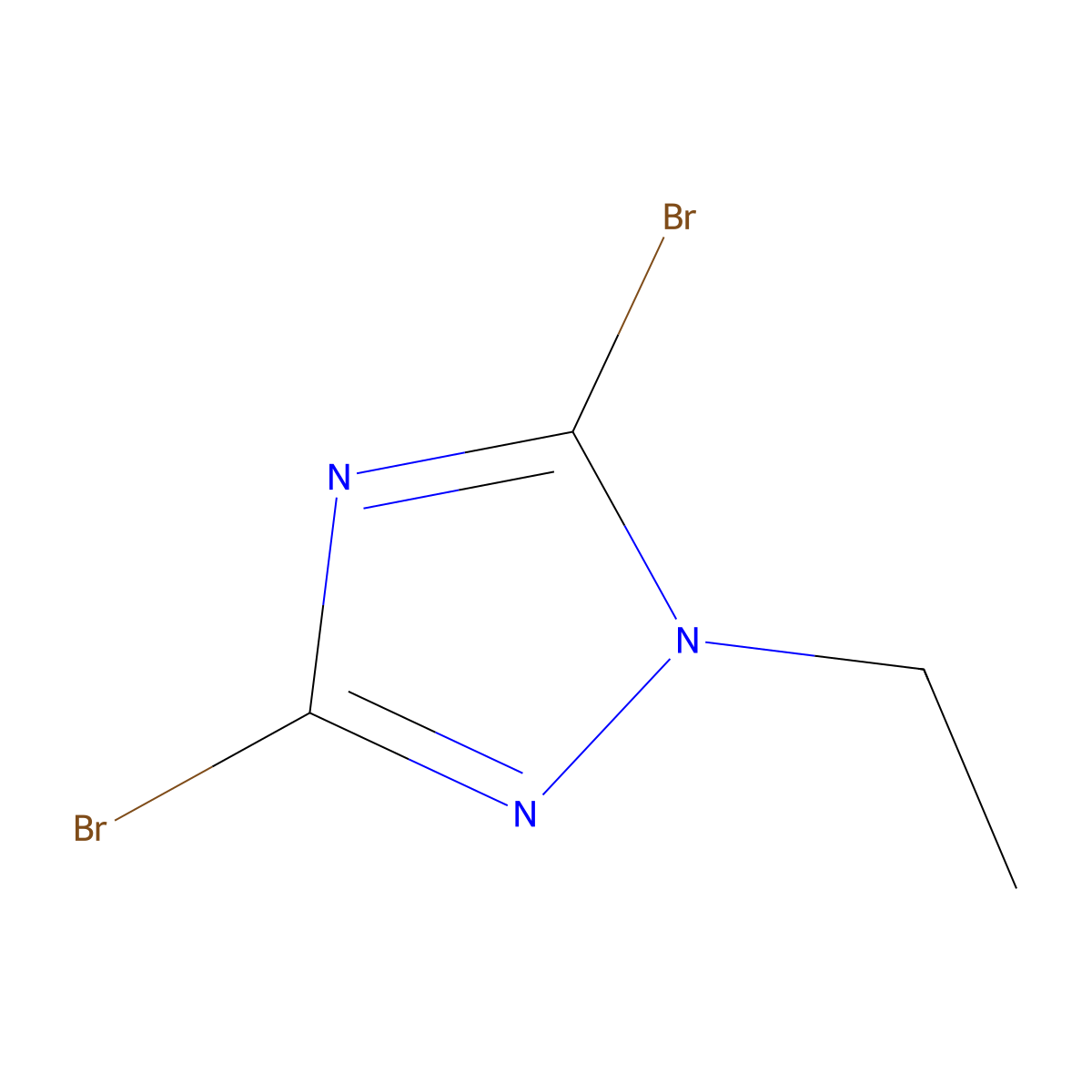 3,5-dibromo-1-ethyl-1H-1,2,4-triazole molecular structure, CAS 1206092-46-7