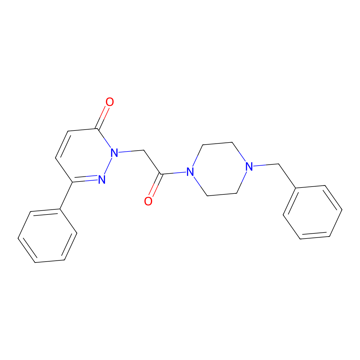 2-(2-(4-benzylpiperazin-1-yl)-2-oxoethyl)-6-phenylpyridazin-3(2H)-one molecular structure, CAS 1206092-47-8